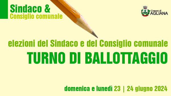 Elezioni del Sindaco, turno di ballottaggio. Domenica 23 e lunedì 24 giugno