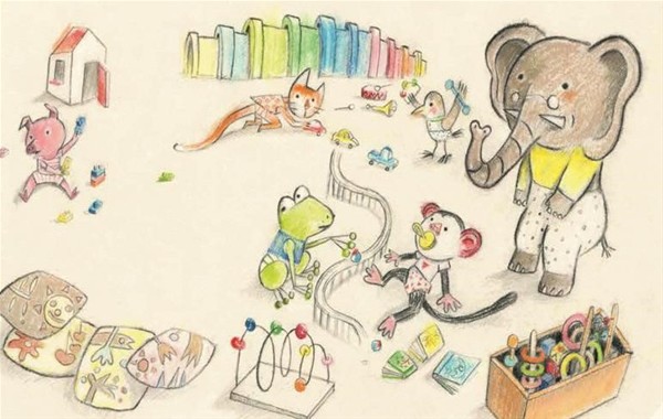 L'illustrazione è tratta dal libro  "Cosa dice piccolo coccodrillo" pubblicato da Babalibri , di  di Eva Montanari.