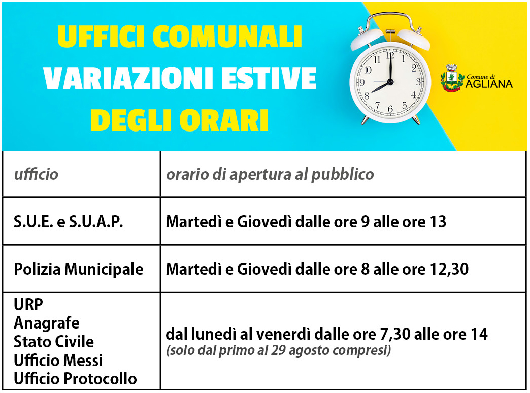 orari estivi