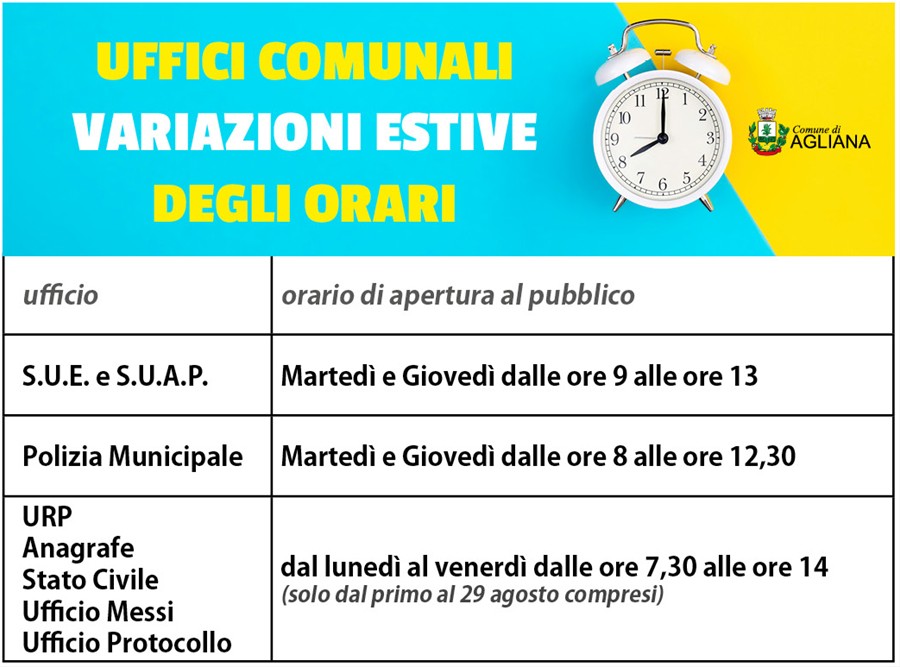 orari estivi